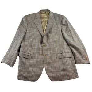 Canali 1934 Mens Blazer Sport Coat Two Button Casual Jacket Size 46R Wool Silk